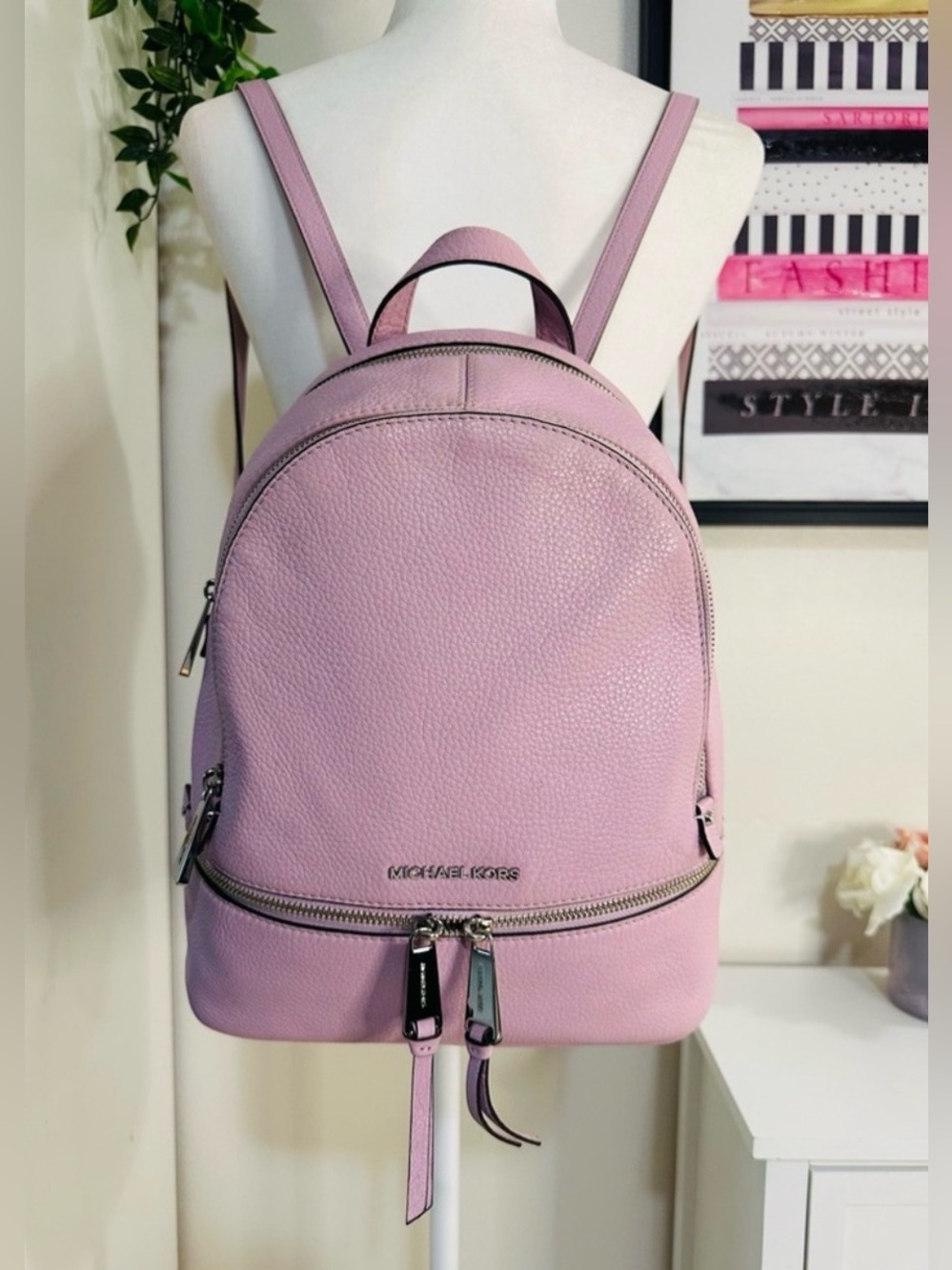 MICHAEL Michael Kors Rhea Zip Small Light Magenta Backpack